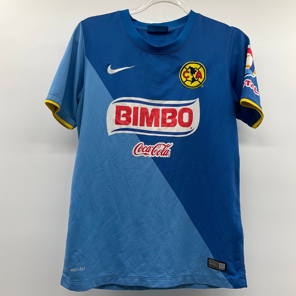 Nike Club America‎ Soccer Jersey Blue Large Blokecore Sporty Gorpcore